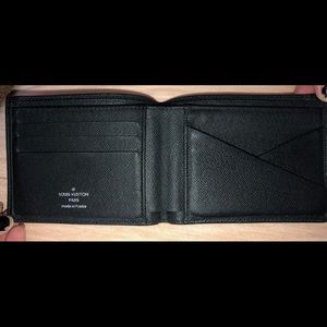Black authentic mens Louis Vuitton wallet